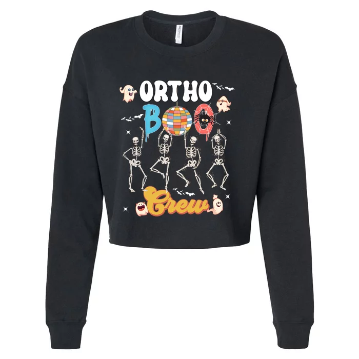 Ortho Orthopedic Chiropractor Halloween Boo Crew Matching Cropped Pullover Crew