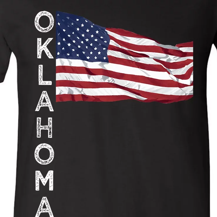 Ok Oklahoma City Sooner State Oklahoman Okie Tulsa Norman V-Neck T-Shirt