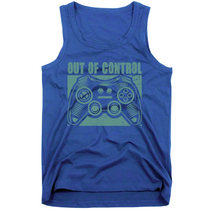 Out Of Control Funny Gaming Quote Retro Video Games Graphic Meaningful Gift Tank Top