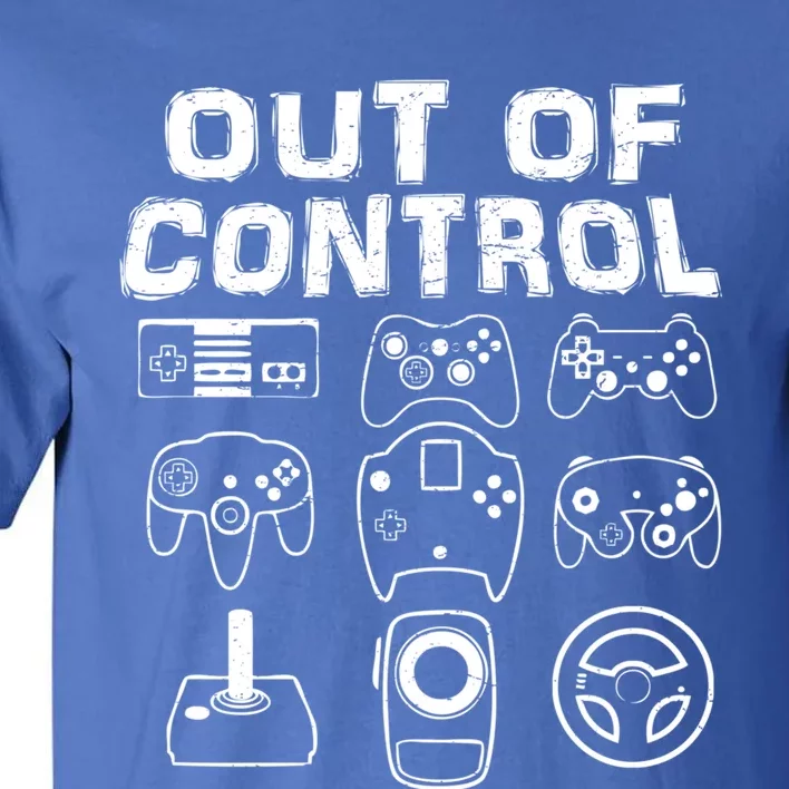 Out Of Control Funny Retro Video Game Player Teen Boy Gaming Gift Tall T-Shirt