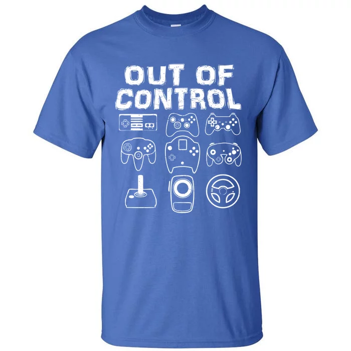 Out Of Control Funny Retro Video Game Player Teen Boy Gaming Gift Tall T-Shirt