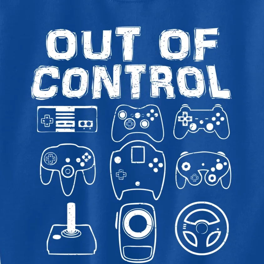 Out Of Control Funny Retro Video Game Player Teen Boy Gaming Gift Kids Sweatshirt