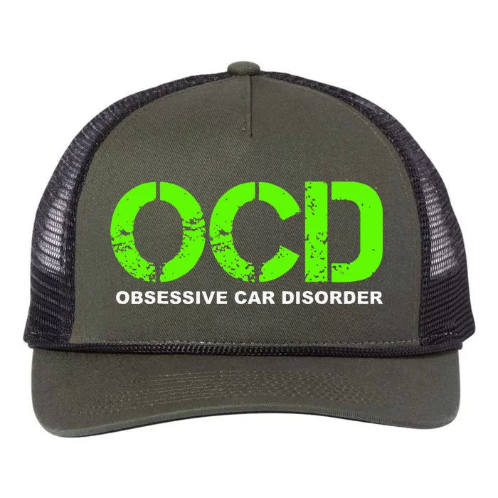 OCD Obsessive Car Disorder  Funny Car Lover Gift Retro Rope Trucker Hat Cap