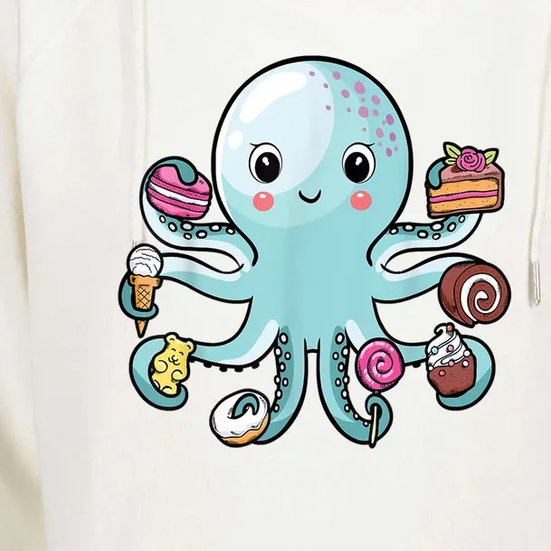 funny Octopus shirts Octopus Cake Tentacles Marine Animals Children Womens Funnel Neck Pullover Hood