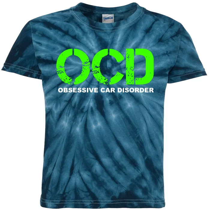 Ocd Obsessive Car Disorder Kids Tie-Dye T-Shirt