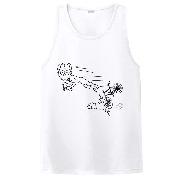 Oh Oh! Cyclist Humorous Performance Tank