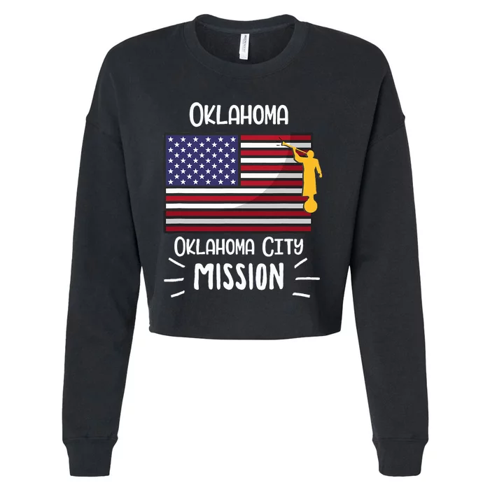 Oklahoma Oklahoma City Mormon Lds Mission Missionary Gift Cropped Pullover Crew