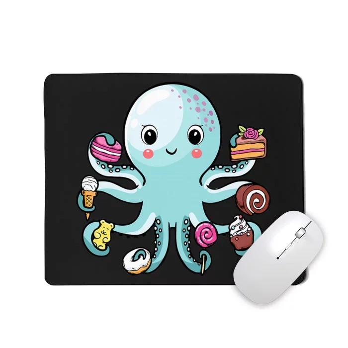 Octopus Octopus Cake Tentacles Marine Animals Children Mousepad