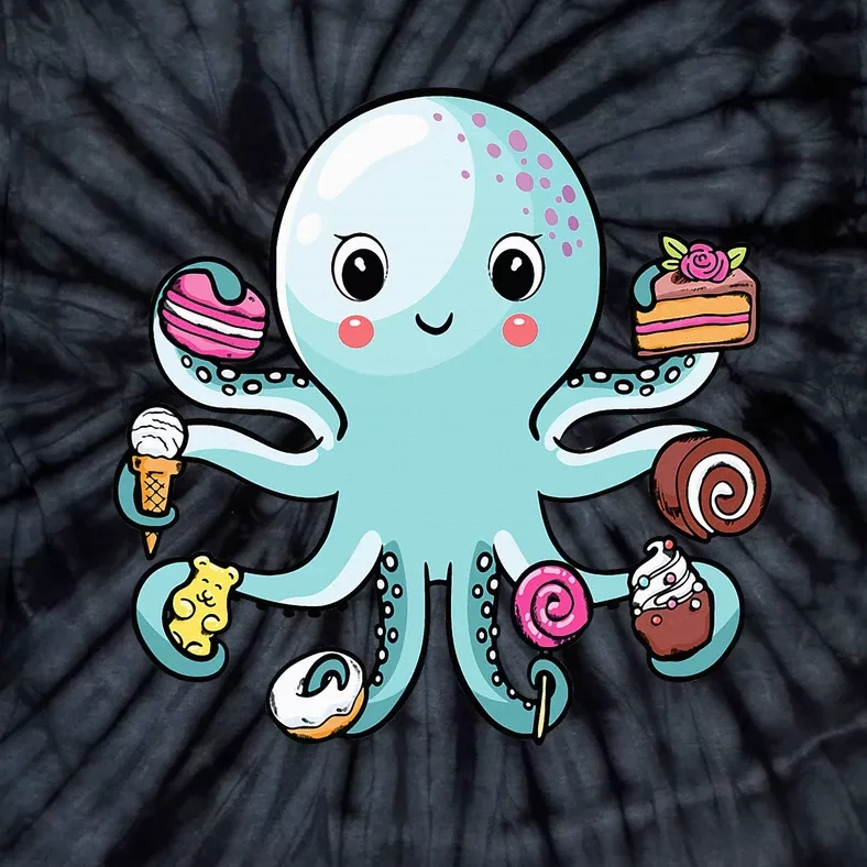 Octopus Octopus Cake Tentacles Marine Animals Children Tie-Dye T-Shirt