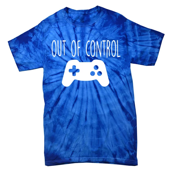 Out Of Control Funny Retro Vintage Video Game Player Gaming Gift Tie-Dye T-Shirt