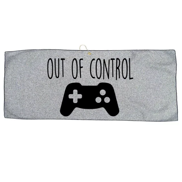 Out Of Control Funny Retro Vintage Video Game Player Gaming Gift Large Microfiber Waffle Golf Towel