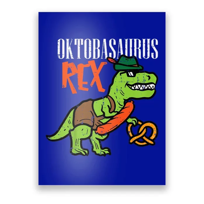 Octobasaurus Oktoberfest Dino German Costume Poster