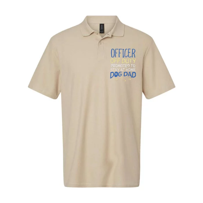 Officer Off Duty Dog Dad Funny Cop Police Retirement Gift Softstyle Adult Sport Polo