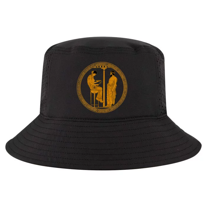 Oracle Of Delphi: King Aigeus In Front Of The Pythia Cool Comfort Performance Bucket Hat