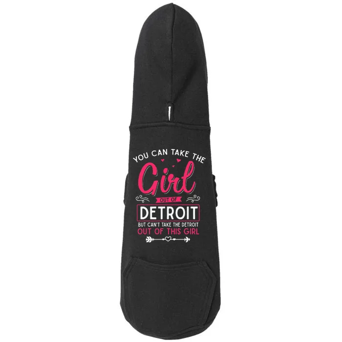 Out Of DETROIT MI MICHIGAN Funny Home Roots Doggie 3-End Fleece Hoodie