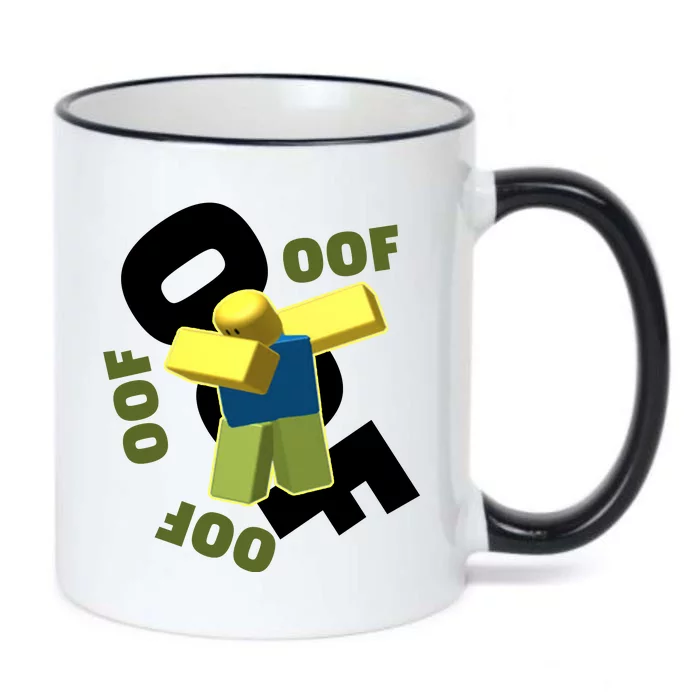 OOF Dancing Dabbing Noob Black Color Changing Mug