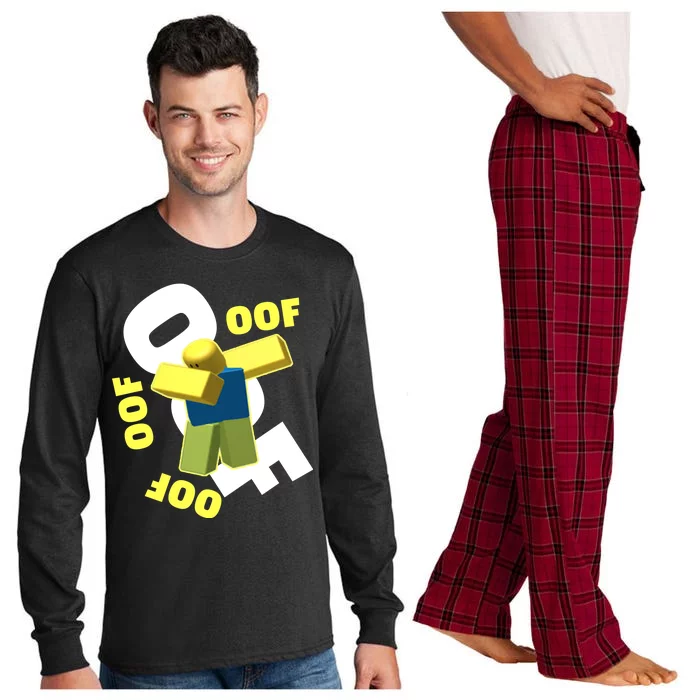 OOF Dancing Dabbing Noob Long Sleeve Pajama Set