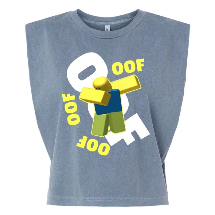 OOF Dancing Dabbing Noob Garment-Dyed Women's Muscle Tee