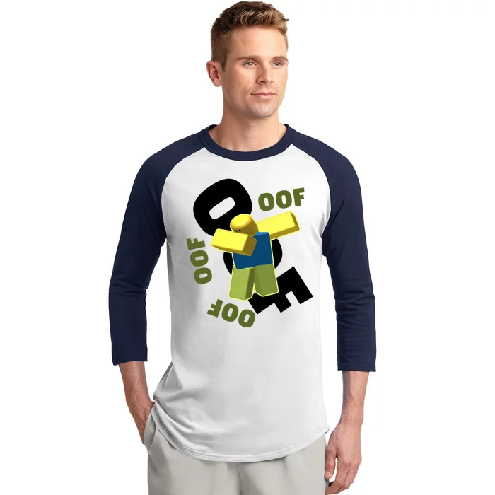 OOF Dancing Dabbing Noob Baseball Sleeve Shirt