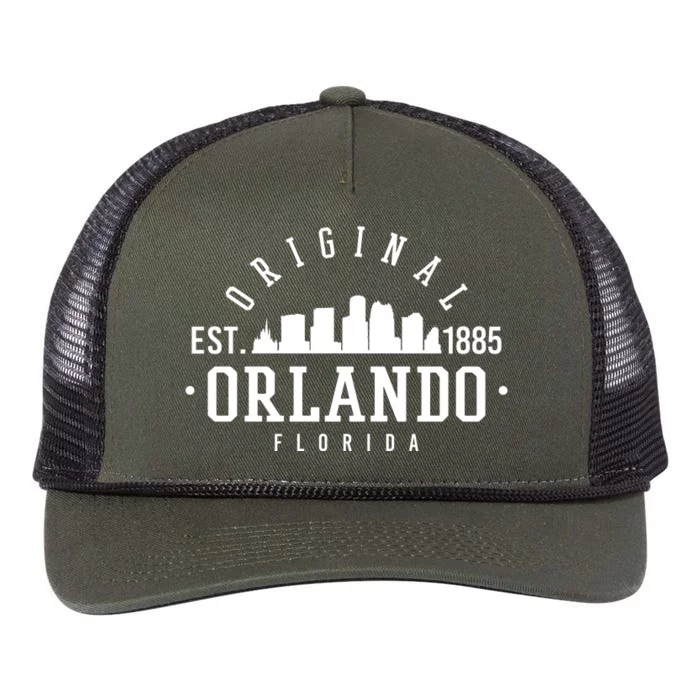 Original Orlando Florida Est 1885 Retro Rope Trucker Hat Cap