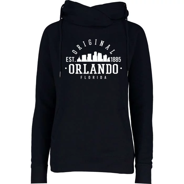 Original Orlando Florida Est 1885 Womens Funnel Neck Pullover Hood