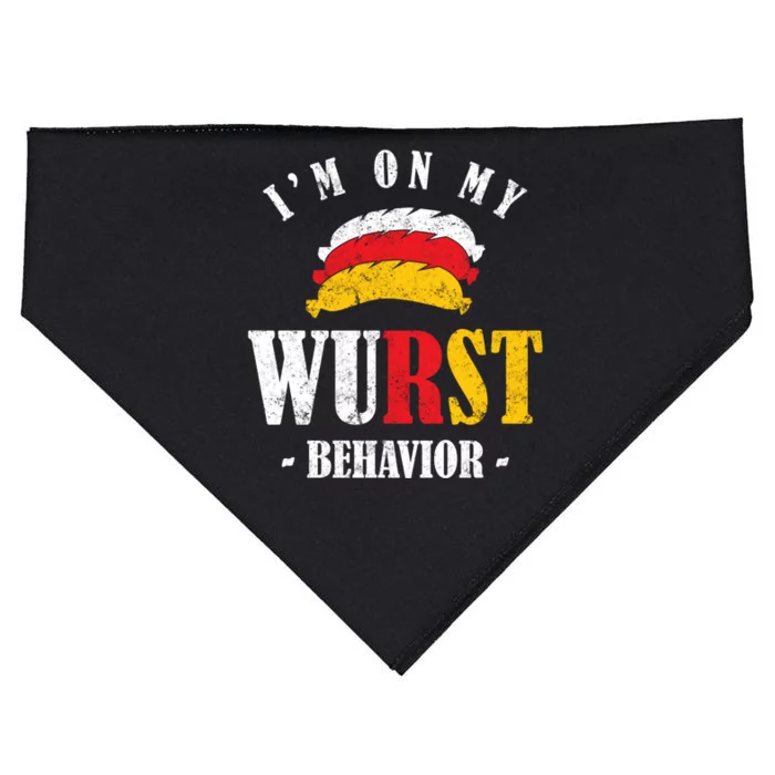 Oktoberfest October Fest Sausage Bratwurst Festival Gift USA-Made Doggie Bandana