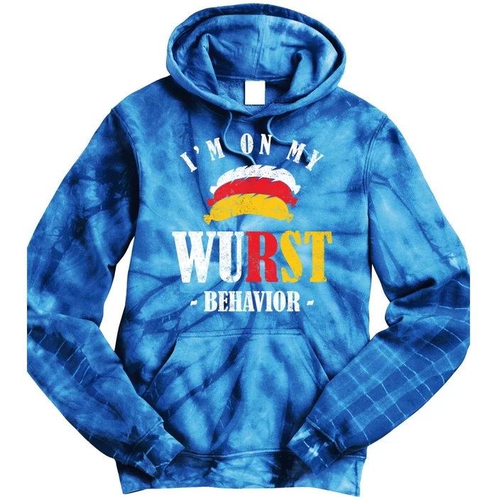 Oktoberfest October Fest Sausage Bratwurst Festival Gift Tie Dye Hoodie