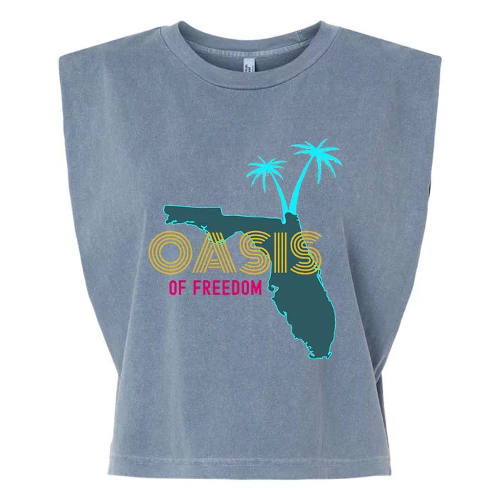 O.A.S.I.S Of Freedom Funny Florida Lover Garment-Dyed Women's Muscle Tee