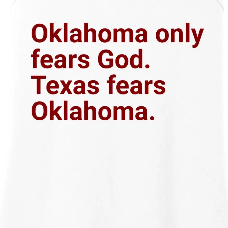 Oklahoma Only Fears God Texas Fears Oklahoma Ladies Essential Tank