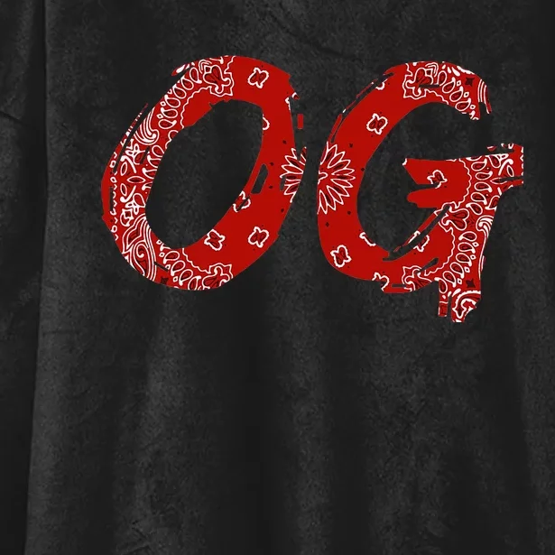 Og Original Gangster Compton Red Bandana Hooded Wearable Blanket