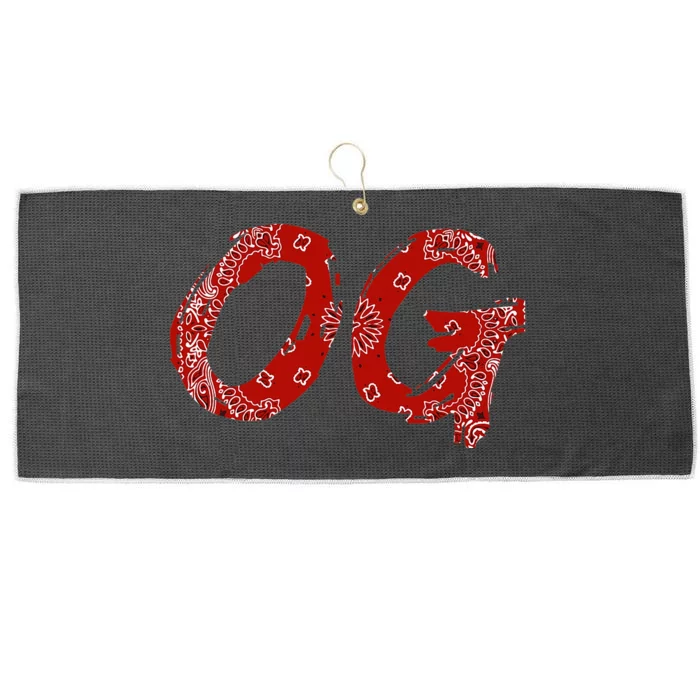 Og Original Gangster Compton Red Bandana Large Microfiber Waffle Golf Towel