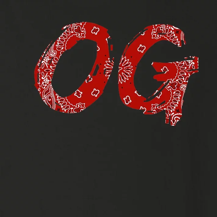 Og Original Gangster Compton Red Bandana Toddler Long Sleeve Shirt