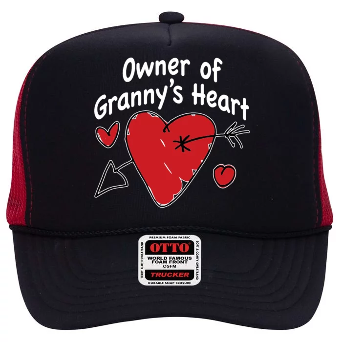 Owner Of Grannys Heart Cute Gift High Crown Mesh Trucker Hat