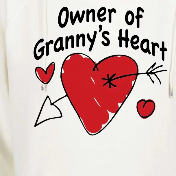 Owner Of Grannys Heart Cute Gift Womens Funnel Neck Pullover Hood