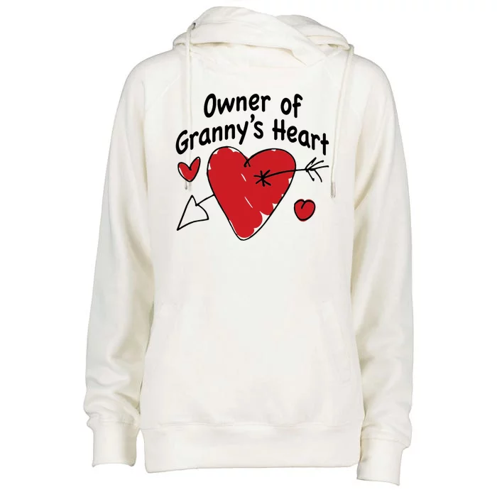 Owner Of Grannys Heart Cute Gift Womens Funnel Neck Pullover Hood