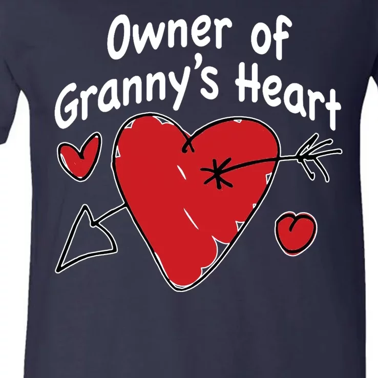 Owner Of Grannys Heart Cute Gift V-Neck T-Shirt