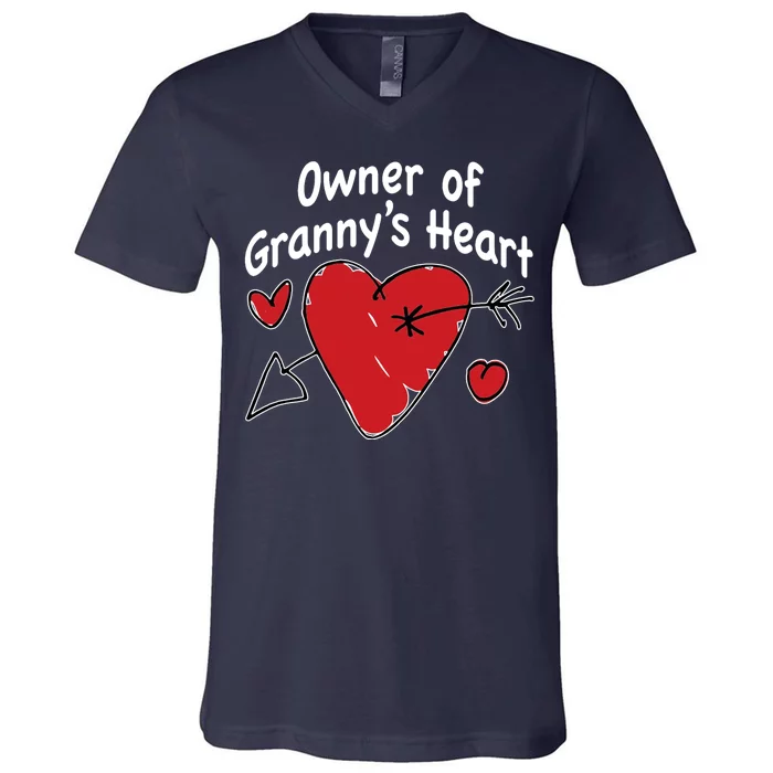 Owner Of Grannys Heart Cute Gift V-Neck T-Shirt