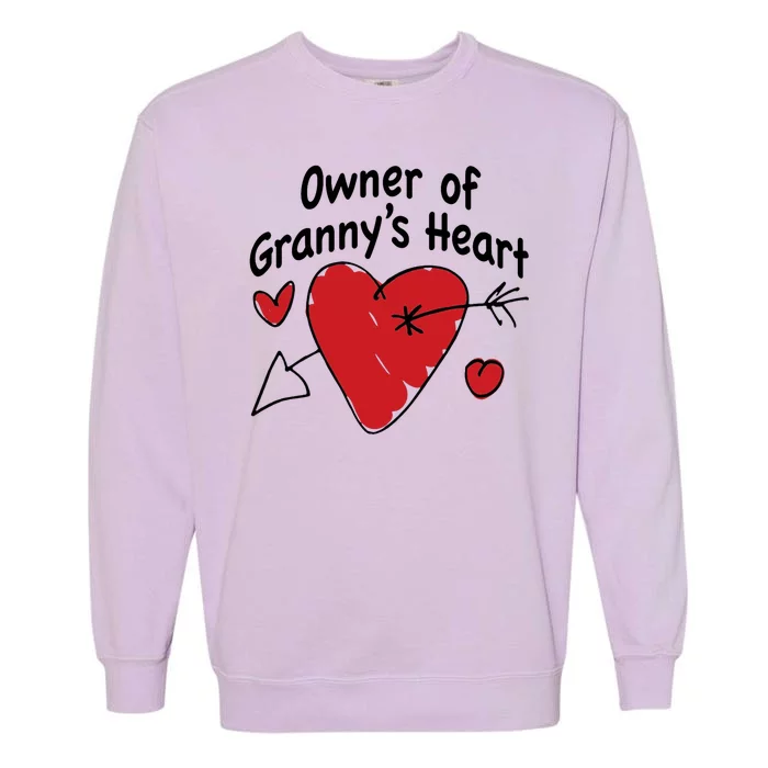 Owner Of Grannys Heart Cute Gift Garment-Dyed Sweatshirt