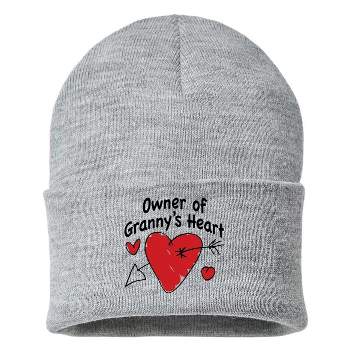 Owner Of Grannys Heart Cute Gift Sustainable Knit Beanie