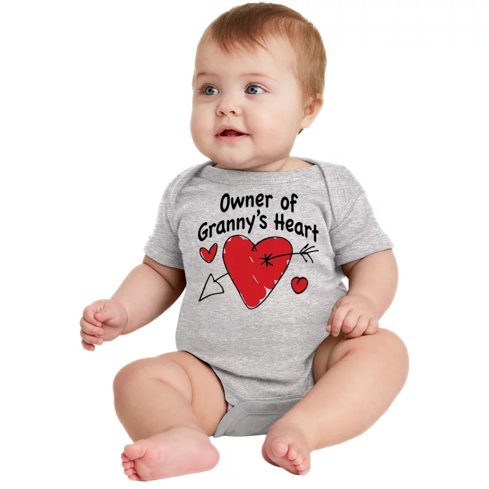 Owner Of Grannys Heart Cute Gift Baby Bodysuit