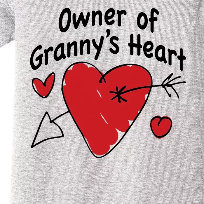 Owner Of Grannys Heart Cute Gift Baby Bodysuit