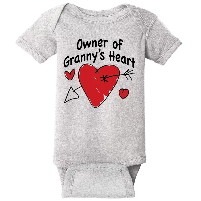 Owner Of Grannys Heart Cute Gift Baby Bodysuit