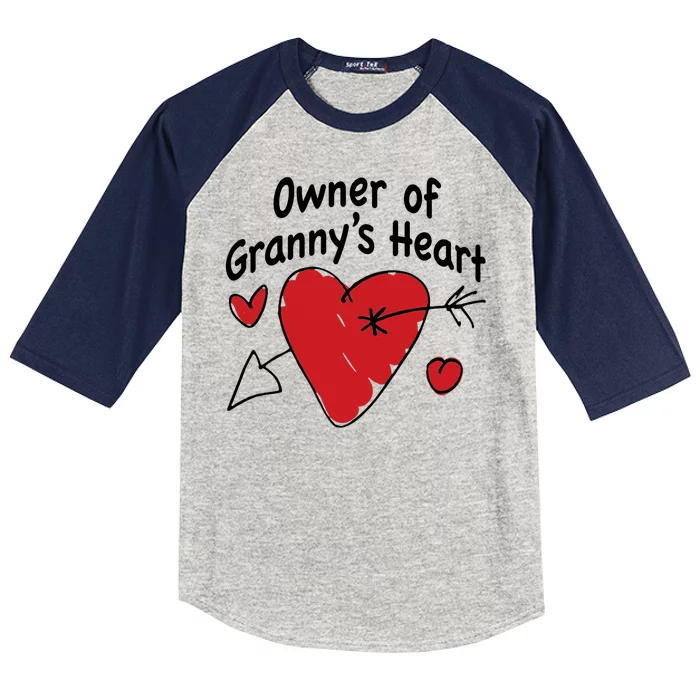 Owner Of Grannys Heart Cute Gift Kids Colorblock Raglan Jersey