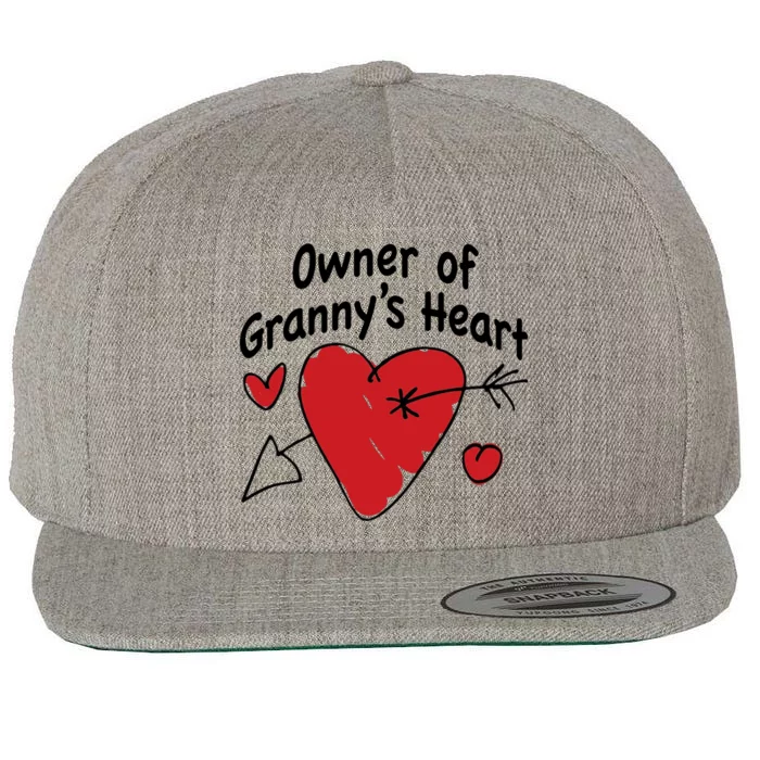 Owner Of Grannys Heart Cute Gift Wool Snapback Cap