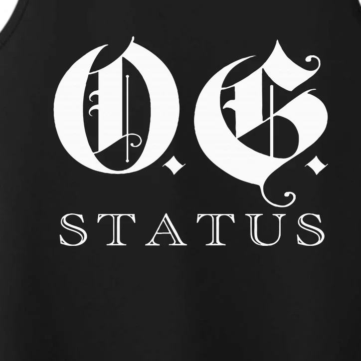 Og Original Gangster Gangsta O.G. Calligraphy Performance Tank