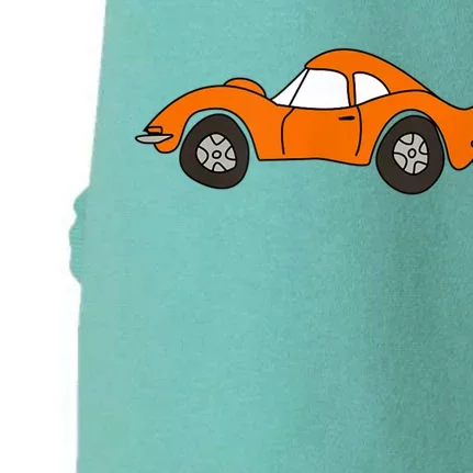 Orange Opel GT Cartoon Doggie 3-End Fleece Hoodie