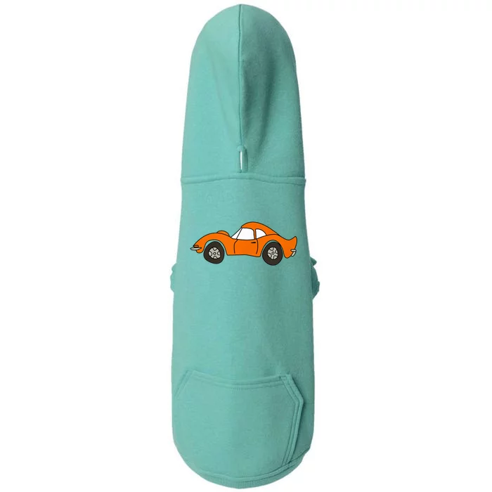 Orange Opel GT Cartoon Doggie 3-End Fleece Hoodie