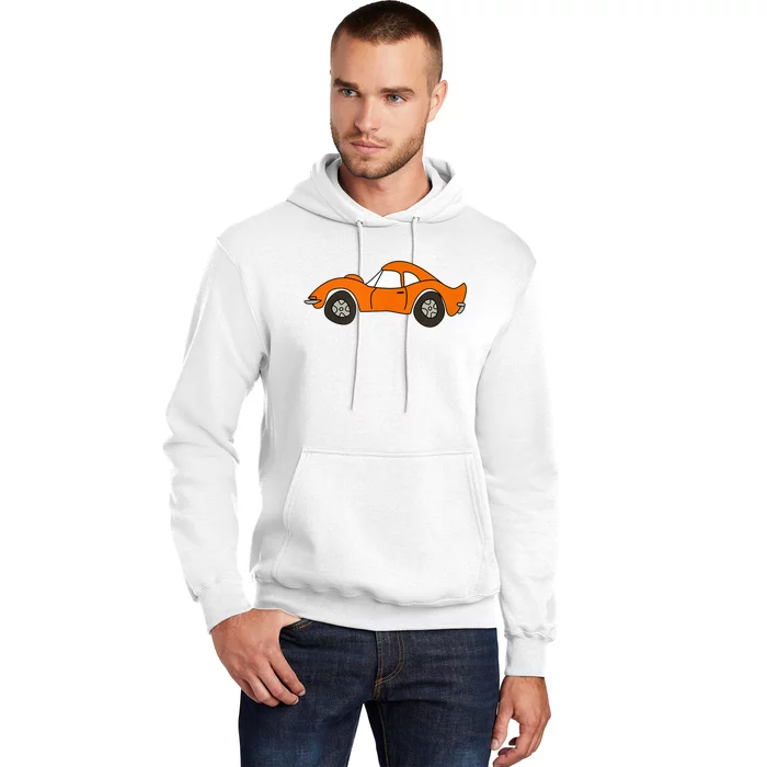 Orange Opel GT Cartoon Hoodie