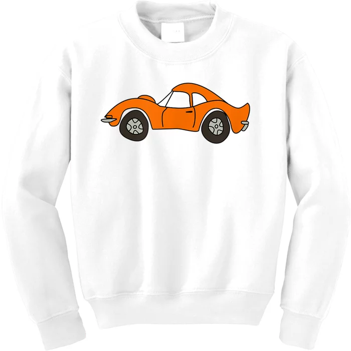 Orange Opel GT Cartoon Kids Sweatshirt