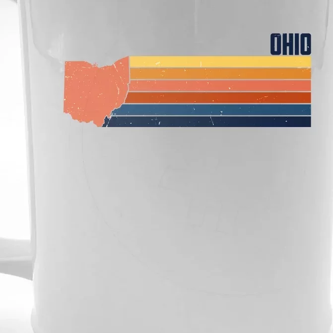 Retro Vintage Ohio Front & Back Beer Stein